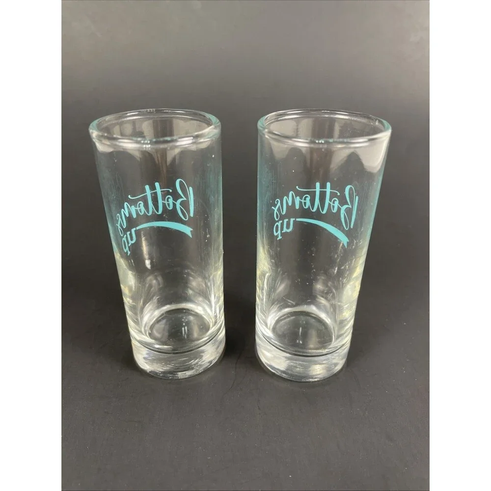 Bottoms Up Tall 2 oz Shot Glasses Set of 2